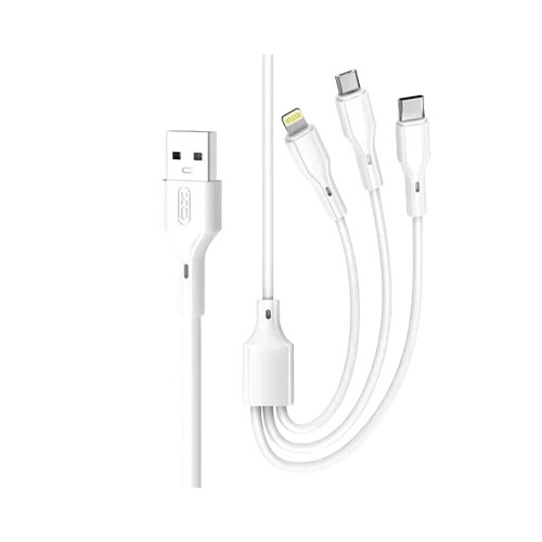 XO NB230 3 in 1 Fast Charging Cable (White)