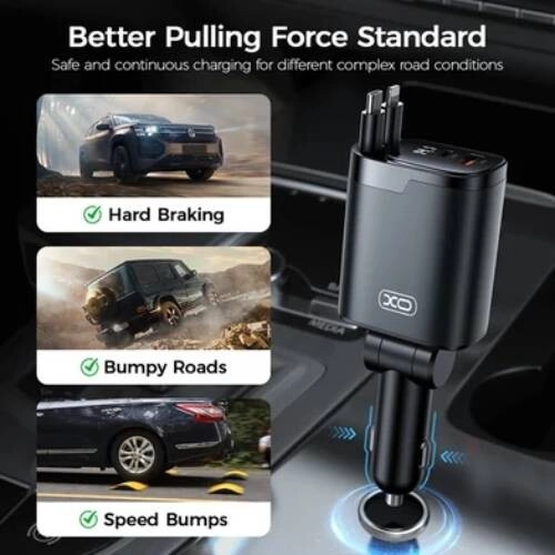 XO CC71 108W Type-C Dual Port Type-C And USB Car Charger - 2
