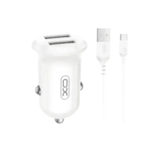 XO CC67 Dual USB Port Car Charger with Type-C Cable