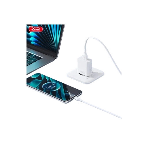 XO L127 USB 18W Fast Charger Adapter with Type-C Cable - 1