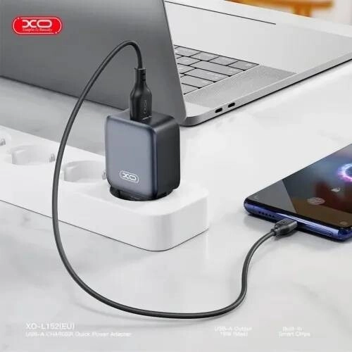 XO L152 EU 18W Fast Charger Adapter with Micro USB Cable - 1