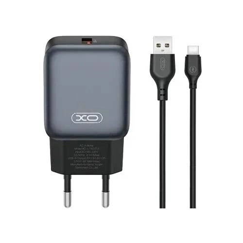 XO L152 EU 18W Fast Charger Adapter with Type-C Cable