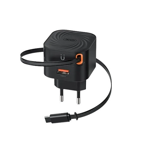 XO L165 EU PD 20W Retractable Type-C Fast Charger Adapter