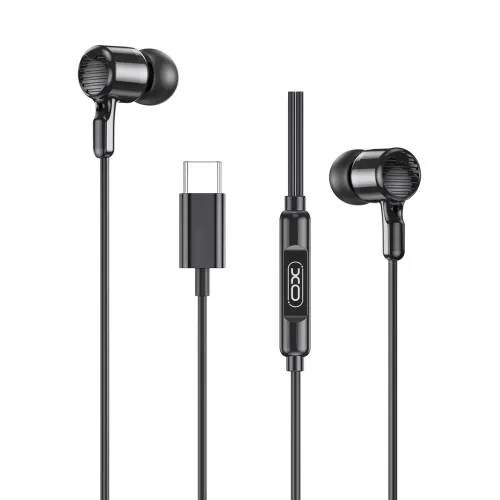 XO EP81 Wired USB  Type-C Earphone - Black 