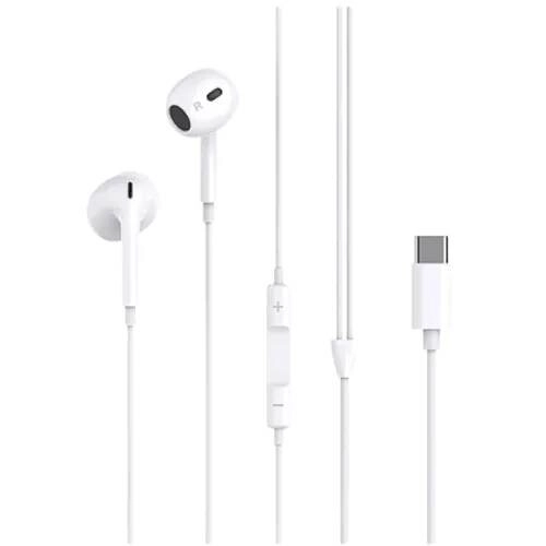 XO EP74 Wired USB Type-C Earphone (White)