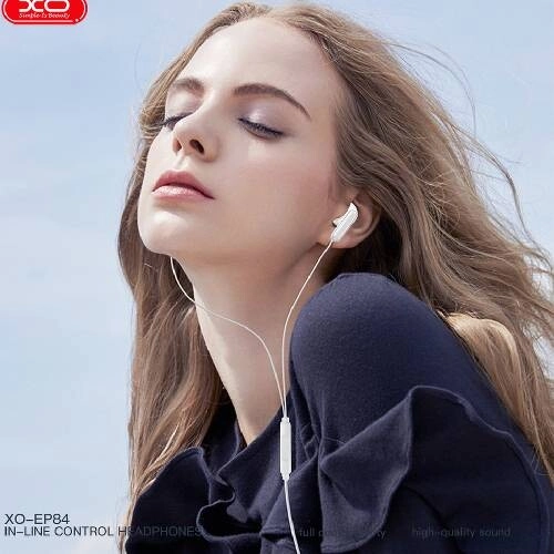 XO EP84 Type-C Wired White Half In-Ear Earphone - 1