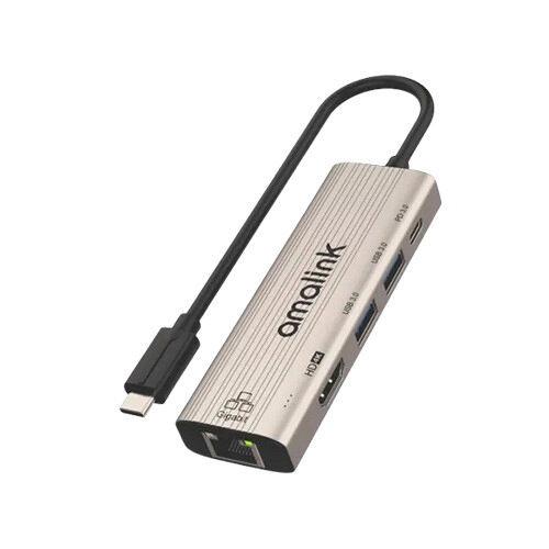Amalink AL-UC125S 5 in 1 USB-C to HDMI Adapter with 1000M Network Card
