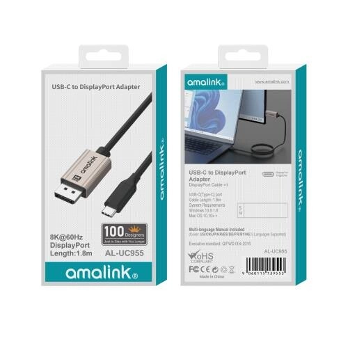 Amalink AL-UC955 USB-C to DP Cable - 1