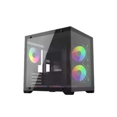 ARS Precious 007 INFINITY ARGB Mid Tower M-ATX Gaming Case (Black)