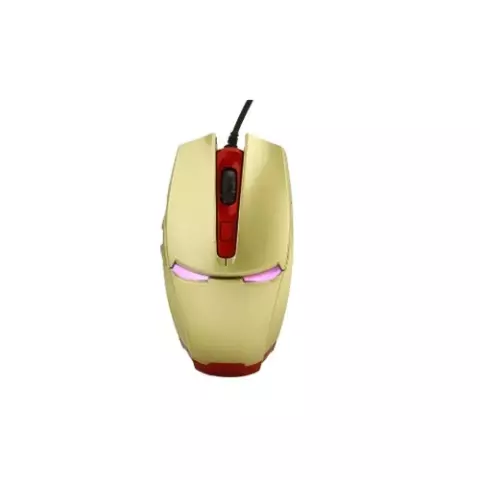 Newmen IronMan G306 Wired Optical LED Gaming Mouse (Gold & Black)