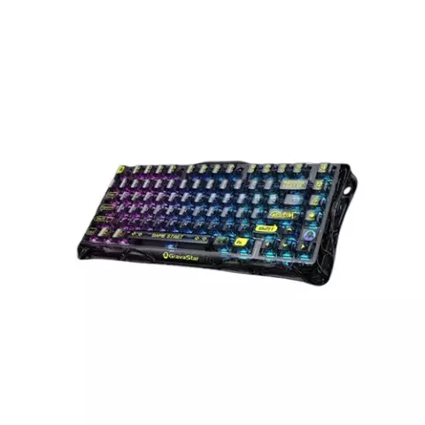 Gravastar Mercury K1 Lite Tri-Mode Mechanical Keyboard (Transparent Black)