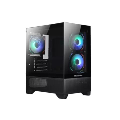 MaxGreen PS195-15 Mid-Tower ATX Gaming Case With 4x ARGB Fan
