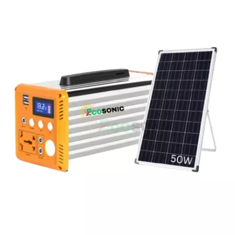 EcoSONIC SL82-L2 300W/230Wh Portable Power Station With Solar Panel