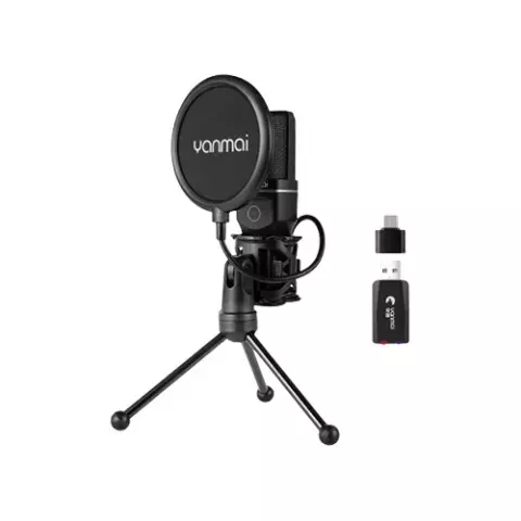 Yanmai SF-777W RGB Wireless Gaming Microphone with USB-A Receiver