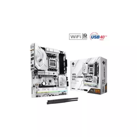 ASRock X870 STEEL LEGEND WiFi AM5 DDR5 ATX AMD Motherboard