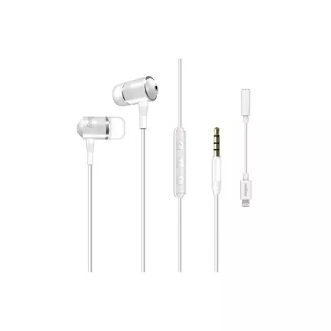 Energizer UIL35WH Earphones with Lightning Audio Converter