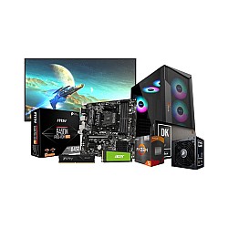 AMD Ryzen 5 5600G MSI B450M PRO-VDH Motherboard 16GB RAM 512GB SSD Budget PC with 22 inch Monitor