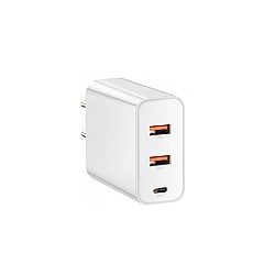 BASEUS CCFS-G02 PPS 60W THREE OUTPUT QUICK CHARGER (WHITE)