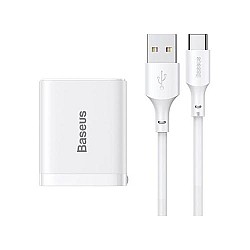 BASEUS CCHW000002 SUPER FAST CHARGER (HUAWEI MODULE) 1U 40W CN WITH BASEUS SIMPLE WISDOM 5A DATA CABLE USB TO TYPE-C 1.0M