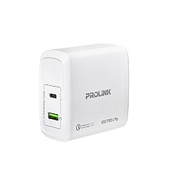 PROLINK PTC26001 60W 2-PORT USB WALL CHARGER (WHITE)