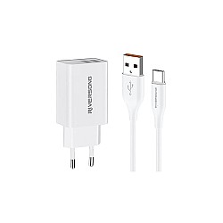 RIVERSONG SAFEKUB D2 USB 2.4A FAST CHARGER (WHITE)