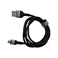 Qgeem CCY01-1 USB Male to Micro USB 1 Meter Black Charging & Data Cable