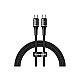 BASEUS CATGH-J01 HALO 1M USB-C TO USB-C CABLE (BLACK)