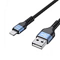 Qgeem CC01-1 Male to Lightning 1 Meter Black Charging & USB Data Cable