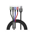 BASEUS CA1T4-B01 FAST 4-IN-1 CABLE FOR LIGHTNING+TYPE-C(2)+M