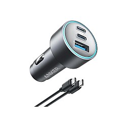 ANKER 67W 3-PORT USB-C CAR CHARGER FAST CHARGING