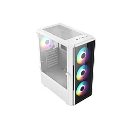 APTECH R21-GLASS GAMING CASE (WHITE)
