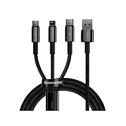Baseus Tungsten Gold 3 In 1 USB Charging Data Cable