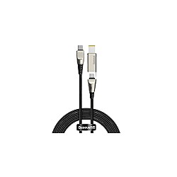 BASEUS CA1T2-B01 FLASH SERIES ONE-FOR-TWO FAST CHARGING TYPE-C DATA CABLE WITH SQUARE HEAD 