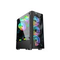 1ST PLAYER DK-D4 ATX GAMING CASE WITH 4 FANS (BLACK)