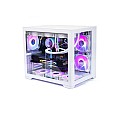 AIGO DARKFLASH C305 TEMPERED GLASS ATX GAMING CASE (White)