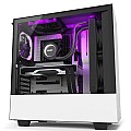 NZXT H510i Compact Mid-Tower RGB Gaming Case (White/Black)