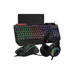 AULA GAMING KEYBOARD MOUSE HEADSET AND MOUSEPAD COMBO