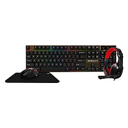 KWG Aries M1 Lite Multi Color Keyboard Mouse Headphone & Mouse Pad Gaming Combo