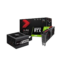 PNY GEFORCE RTX 3060 TI 8GB XLR8 GRAPHICS CARD WITH CORSAIR CX SERIES CX650 650 POWER SUPPLY COMBO