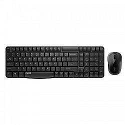 Rapoo X1800S Wireless Optical Mouse Keyboard Combo (Black)