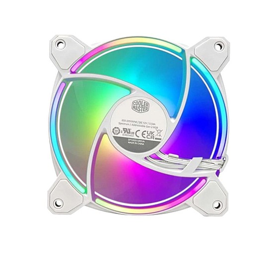 Cooler Master MasterFan MF120 Halo² 120mm ARGB 3-in-1 Case Fan (white)