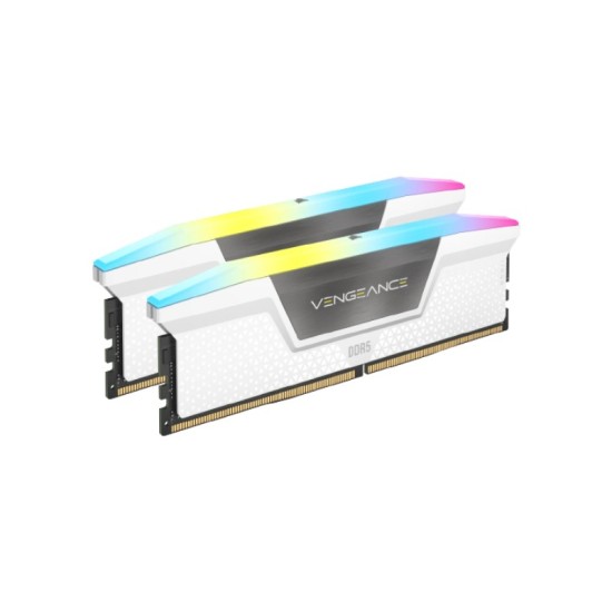 CORSAIR VENGEANCE RGB 32GB (2x16GB) 6000MHZ DDR5 DESKTOP RAM (WHITE)