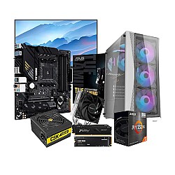 AMD RYZEN 5 5600G ASUS TUF B550M-PLUS 16GB RAM 250GB SSD 27 INCH HD MONITOR BUDGET PC