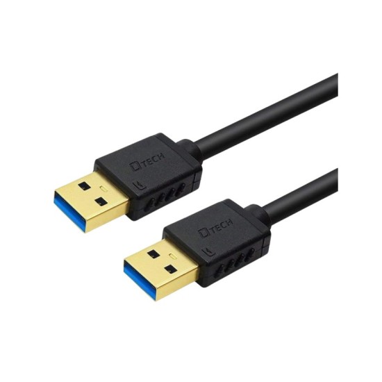 DTech 3 ft USB 3.0 Type A Data Cord (Black)