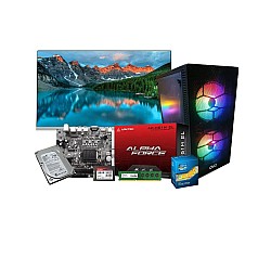 Intel Core I7 Arktek AK-H61M EL Motherboard 8GB RAM 128GB SSD Corporate PC With 21.5 Inch Monitor