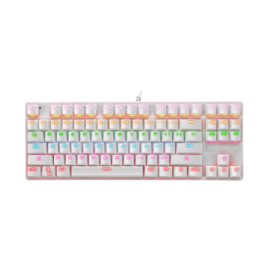 BAJEAL K100 TKL RGB Mechanical Gaming White Keyboard (Hot-Swappable)