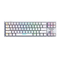 BAJEAL K71 TKL RGB MECHANICAL BLUE SWITCH WHITE GAMING KEYBOARD (HOT-SWAPPABLE)