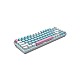 E-YOOSO Z686 MONOCHROME COMPACT ICE BLUE BACKLIT MECHANICAL KEYBOARD BLUE-WHITE-PINK RED SWITCH