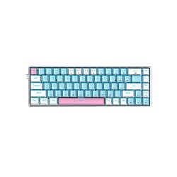 E-YOOSO Z686 MONOCHROME COMPACT ICE BLUE BACKLIT MECHANICAL KEYBOARD BLUE-WHITE-PINK RED SWITCH