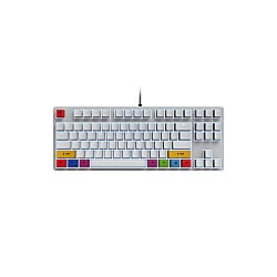 HXSJ L600 87 KEYS TWO-COLOR INJECTION KEYCAP WHITE BACKLIGHT DETACHABLE TYPE-C CABLE MECHANICAL KEYBOARD RED SWITCHES